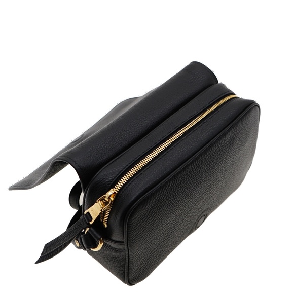 Prada Crossbody Flop Camera Bag Black Leather 1BD163 New - Picture 5 of 7